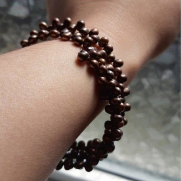 Genuine Pearl Wire Wrap Bracelet - Picture 4 of 7